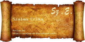 Szalma Erika névjegykártya