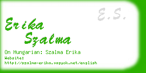 erika szalma business card